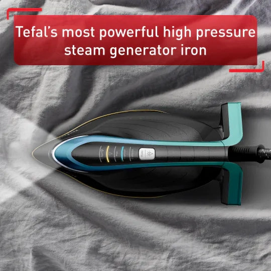 Tefal Pro Express Vision GV9822G0 Steam Generator Iron  Anti-Scale Technology, High-Pressure Steam  Alpine Blue