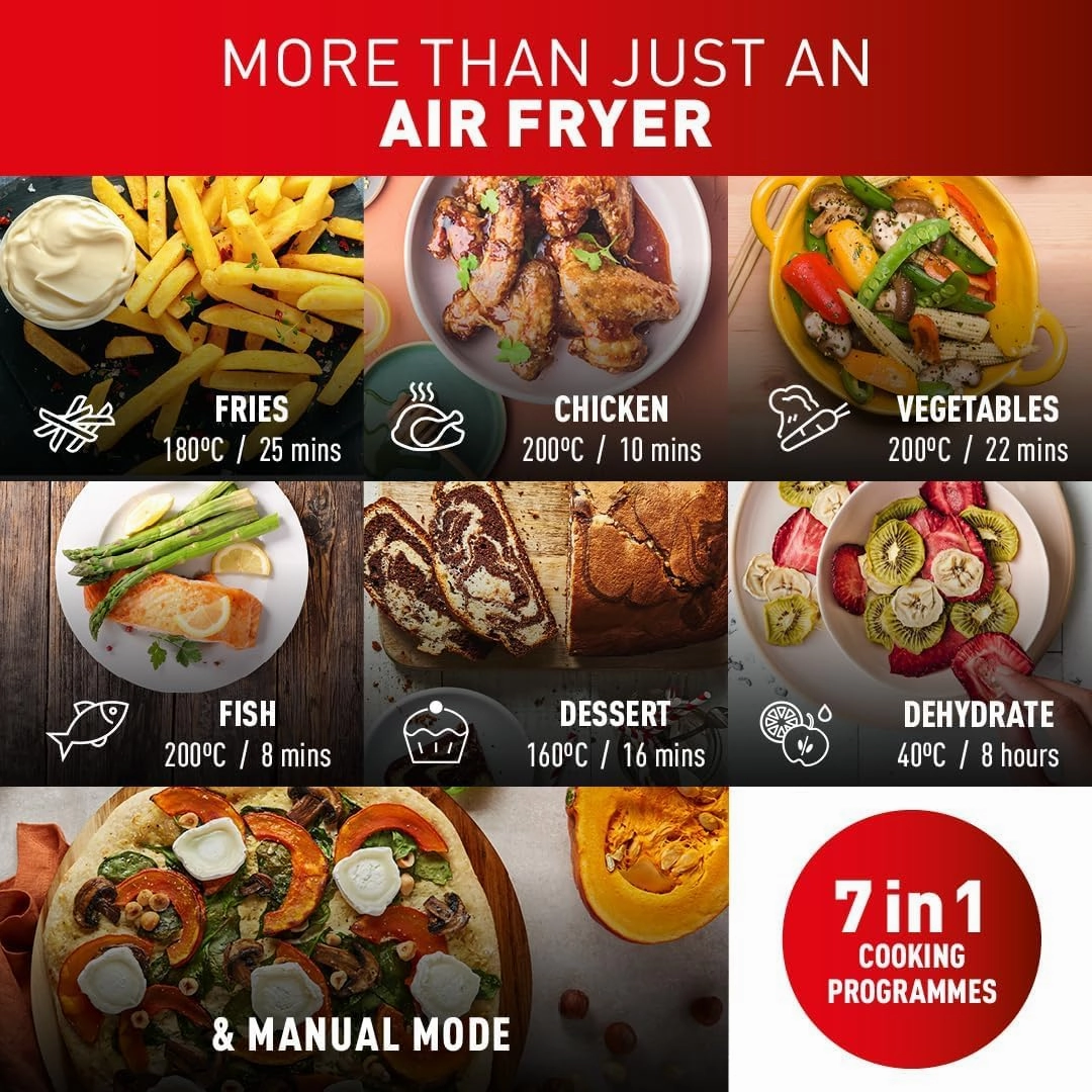 Tefal XXL Dual Easy Fry 11L Air Fryer (EY942BG0)
