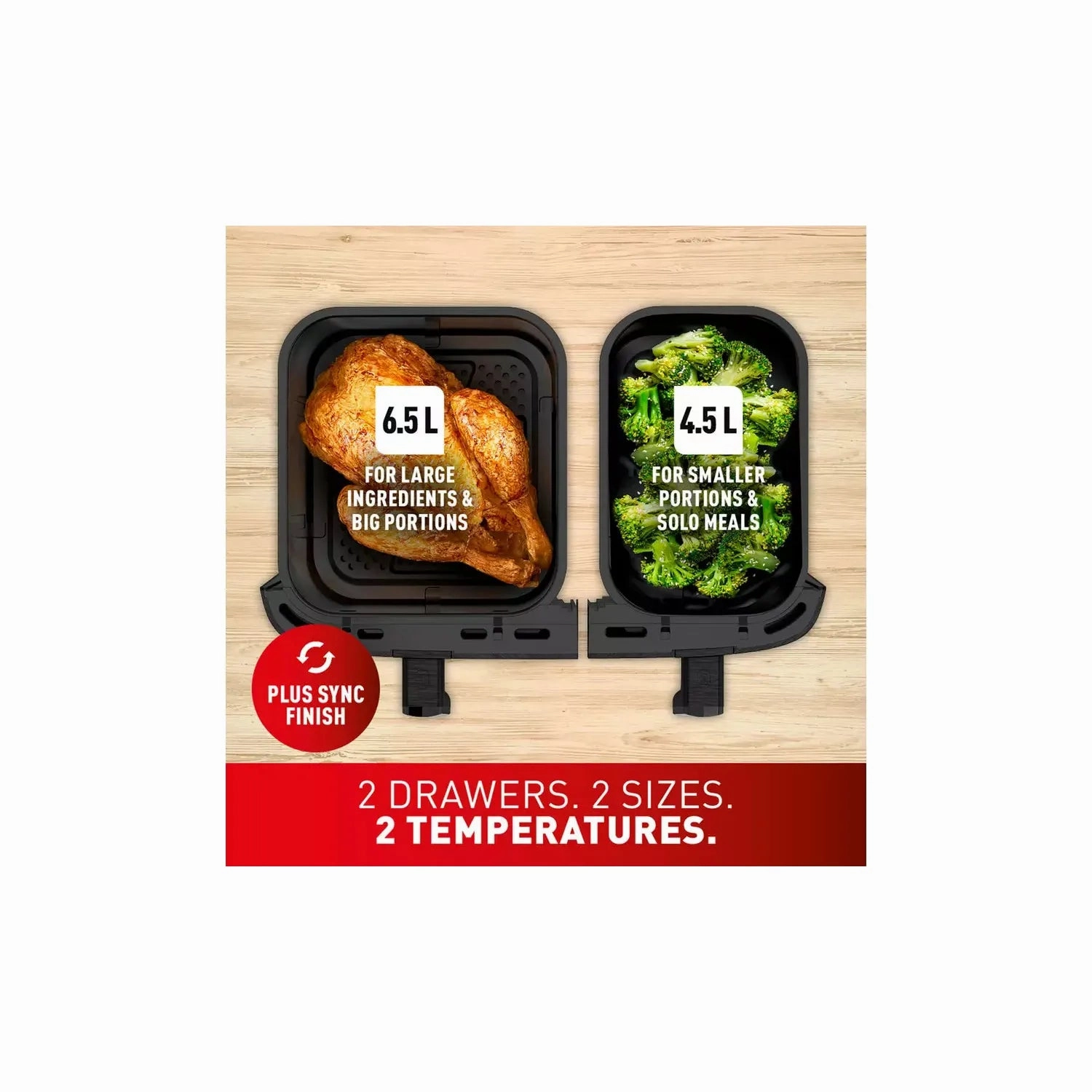 Tefal XXL Dual Easy Fry Air Fryer (EY9428G0)
