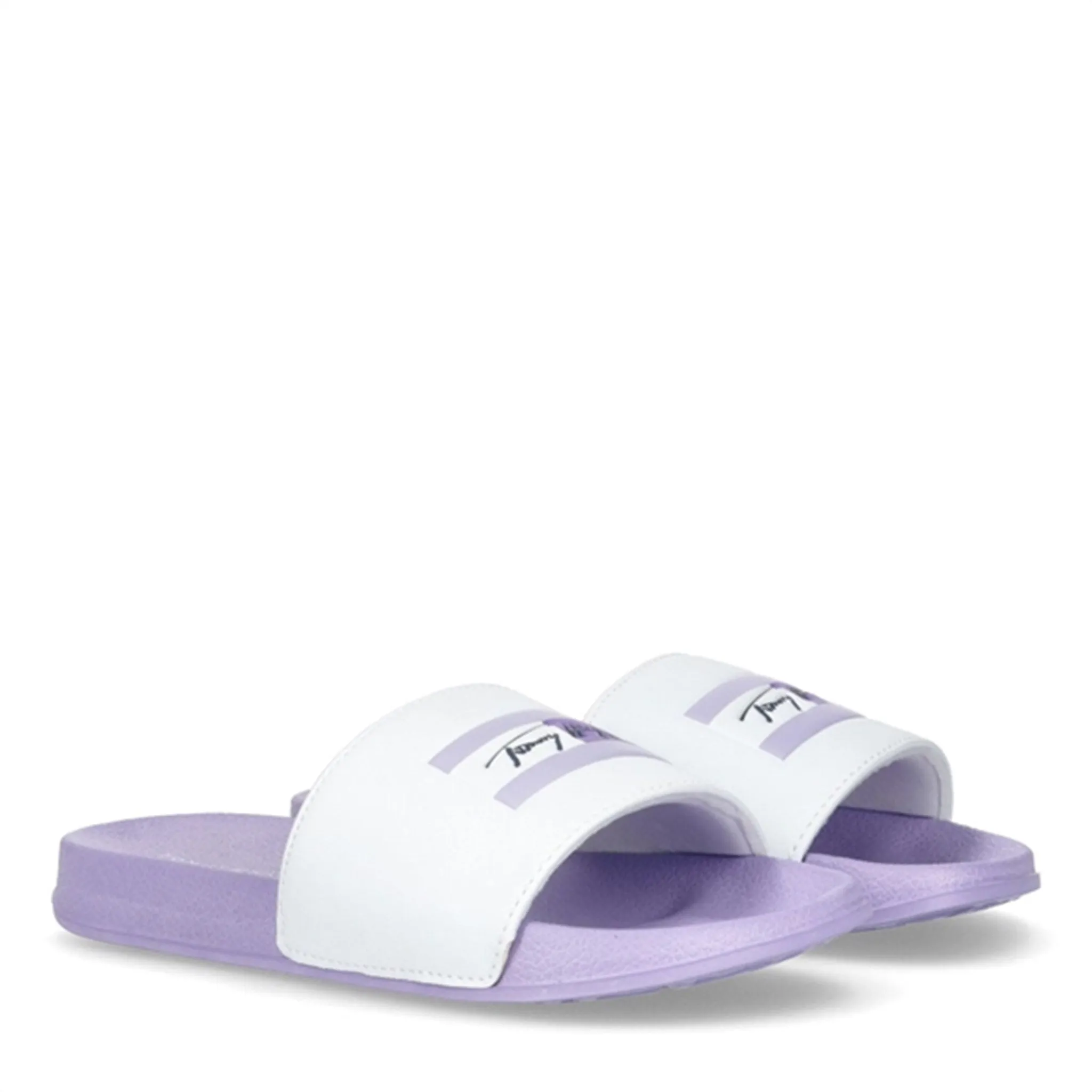 Tommy Hilfiger Flag Print Pool Slide White/Lilac