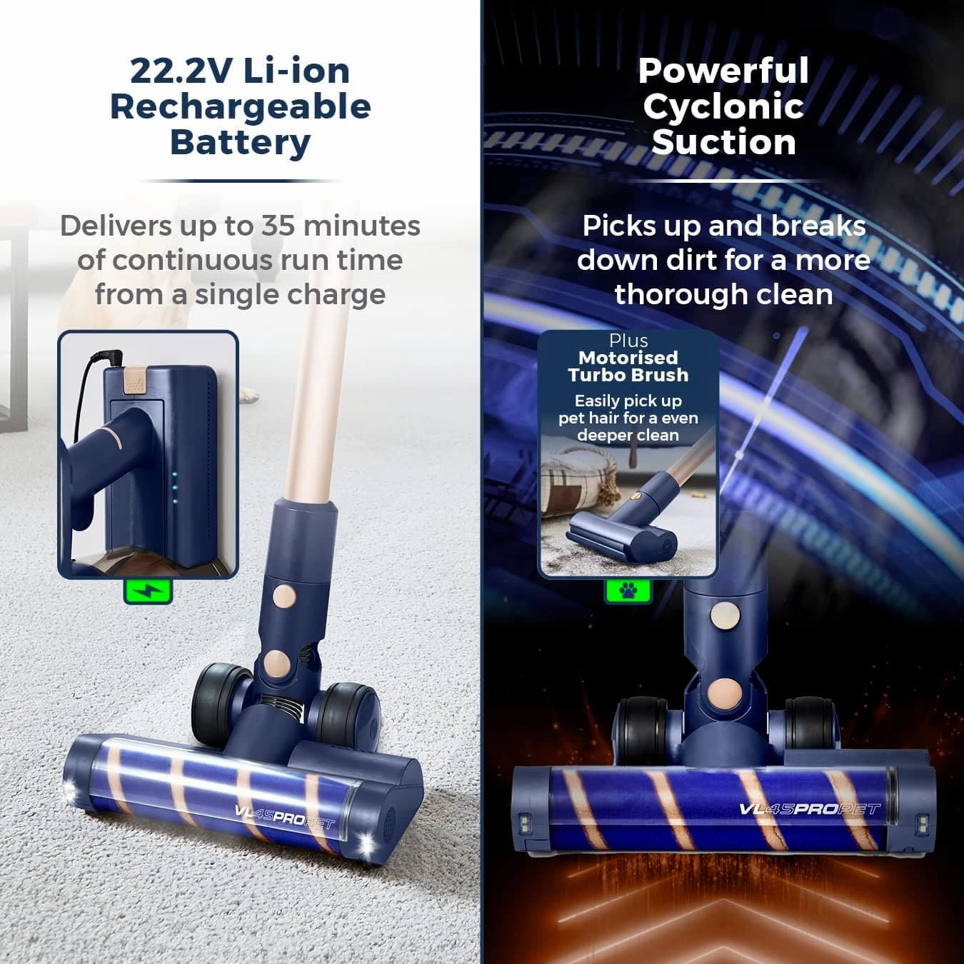 Tower Pro Pet Cordless Vacuum Cleaner with Detangling
