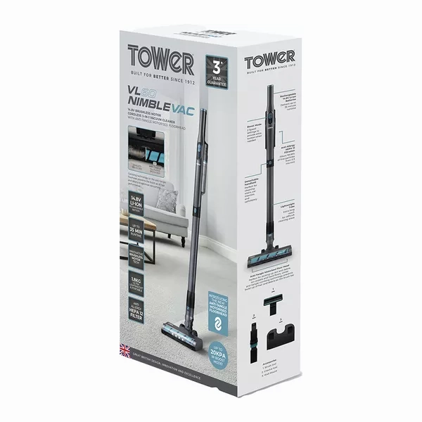 TOWER VL60 NimbleVac Cordless Vacuum Cleaner - Black