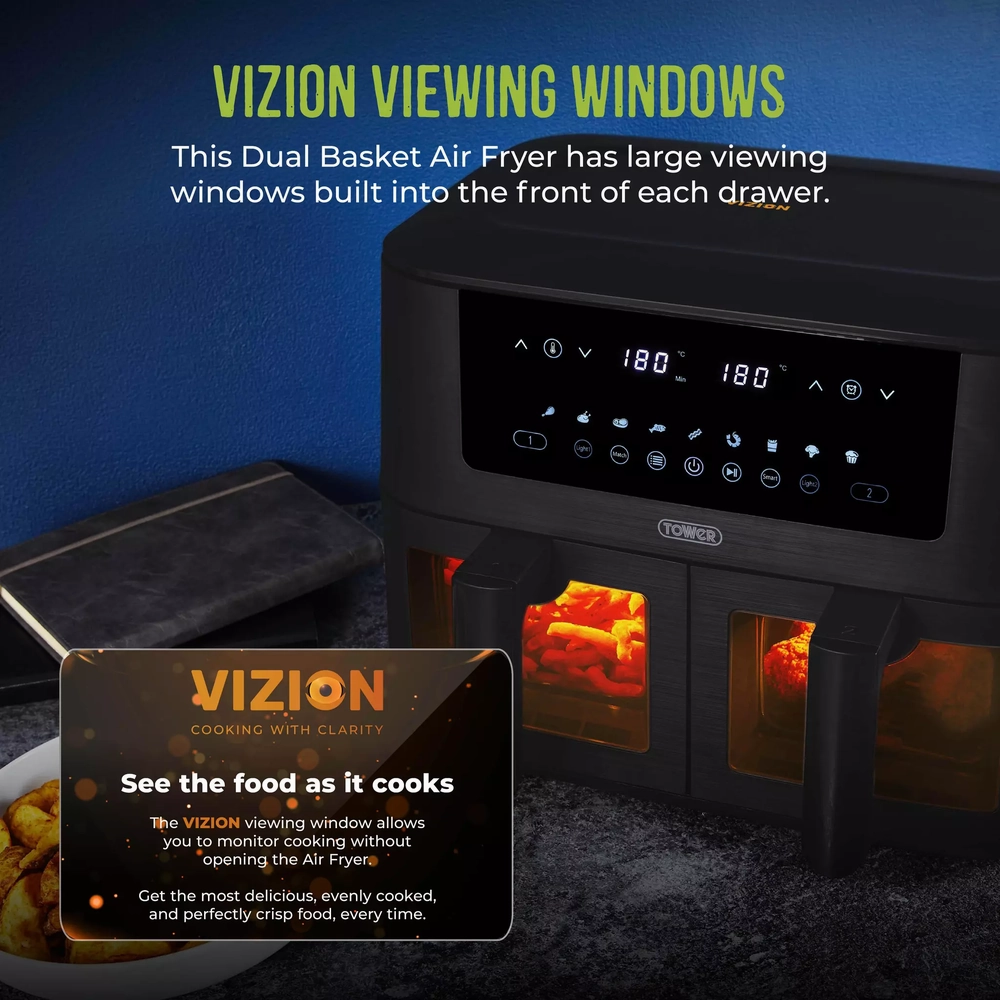 TOWER Vortx Vizion [T17151BM] Air Fryer - Black