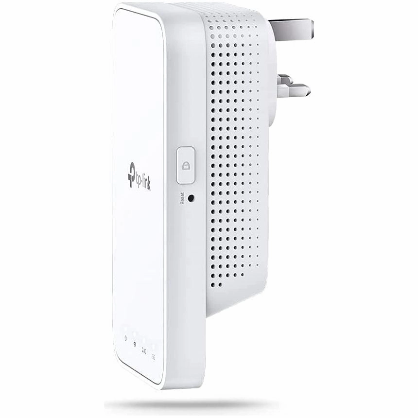 TP-Link AC1200 Mesh Dual Band Wi-Fi Range Extender, Broadband/Booster/Hotspot 1 Ethernet Port, Built-In Access Point Mode, Works with Any Wi-Fi Router, UK Plug