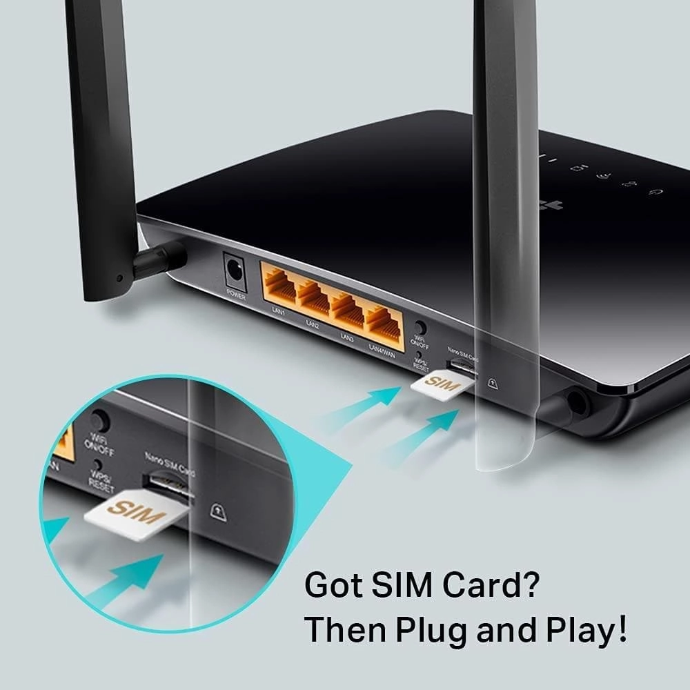 TP-Link Archer MR200 Wireless Dual Band 4G LTE Router, AC750