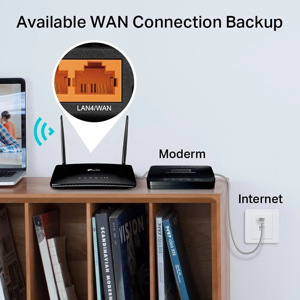 TP-Link Archer MR200 Wireless Dual Band 4G LTE Router, AC750