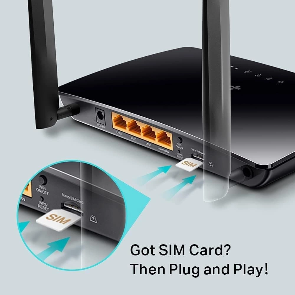 TP-Link Archer MR200 Wireless Dual Band 4G LTE Router, AC750