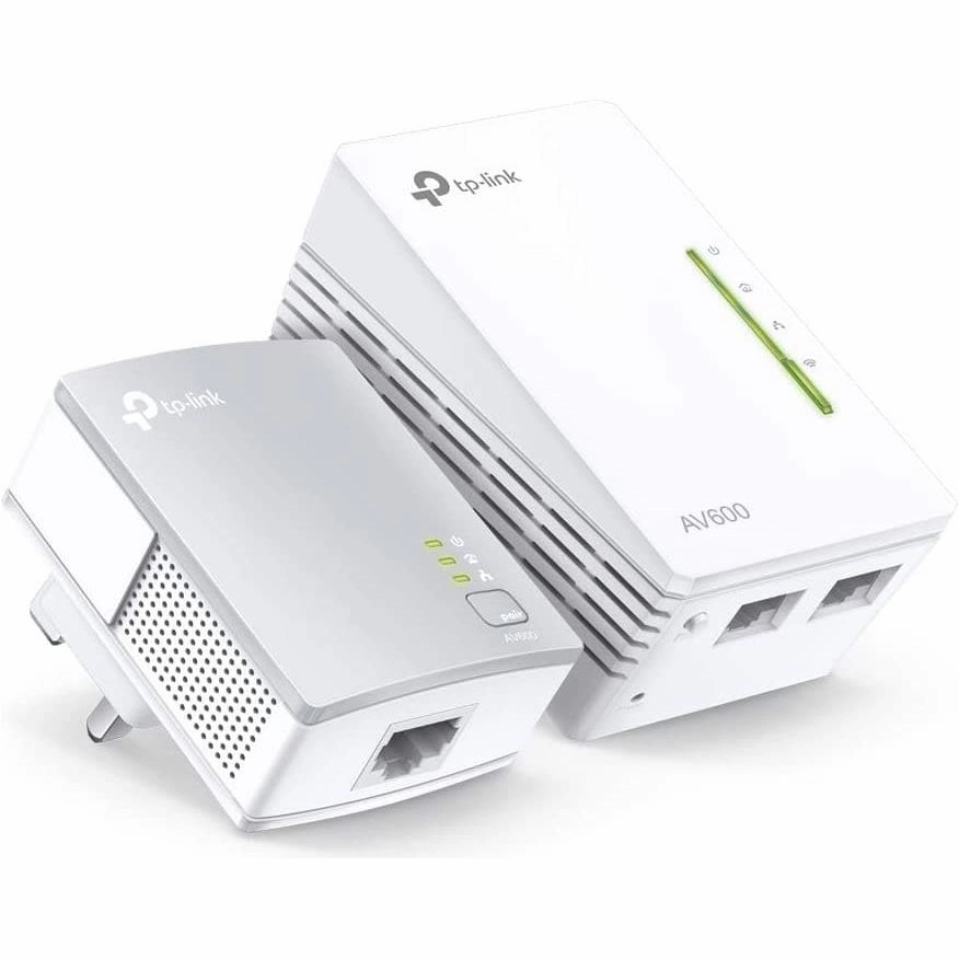 TP-Link AV600 Powerline Adapter Wi-Fi Kit, Wi-Fi Booster/Hotspot/ Extender, Wi-Fi Speed up to 300Mbps, 2 1 Ports| N300 Mbps AV600 Mbps plug and play (TL-WPA4220 KIT) desktop computers, gaming desktop pc, all in one desktop deals