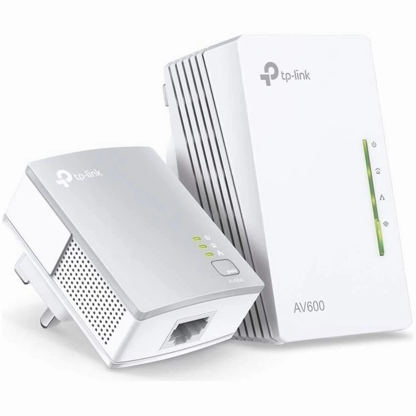 TP-Link AV600 Powerline Adapter Wi-Fi Kit, Wi-Fi Booster/Hotspot/ Extender, Wi-Fi Speed up to 300Mbps, 2 1 Ports| N300 Mbps AV600 Mbps plug and play (TL-WPA4220 KIT)