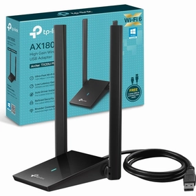 TP-Link AX1800 Wi-Fi 6 Dual Antennas High Gain Wireless USB 3.0 Adapter, Dual-Band, Auto Driver, MU-MIMO, Low- Latency, 1m Cable, Supports Windows 10/11, Highly Secure WPA3 (Archer TX20U Plus), Black desktop computers, gaming desktop pc, all in one desktop