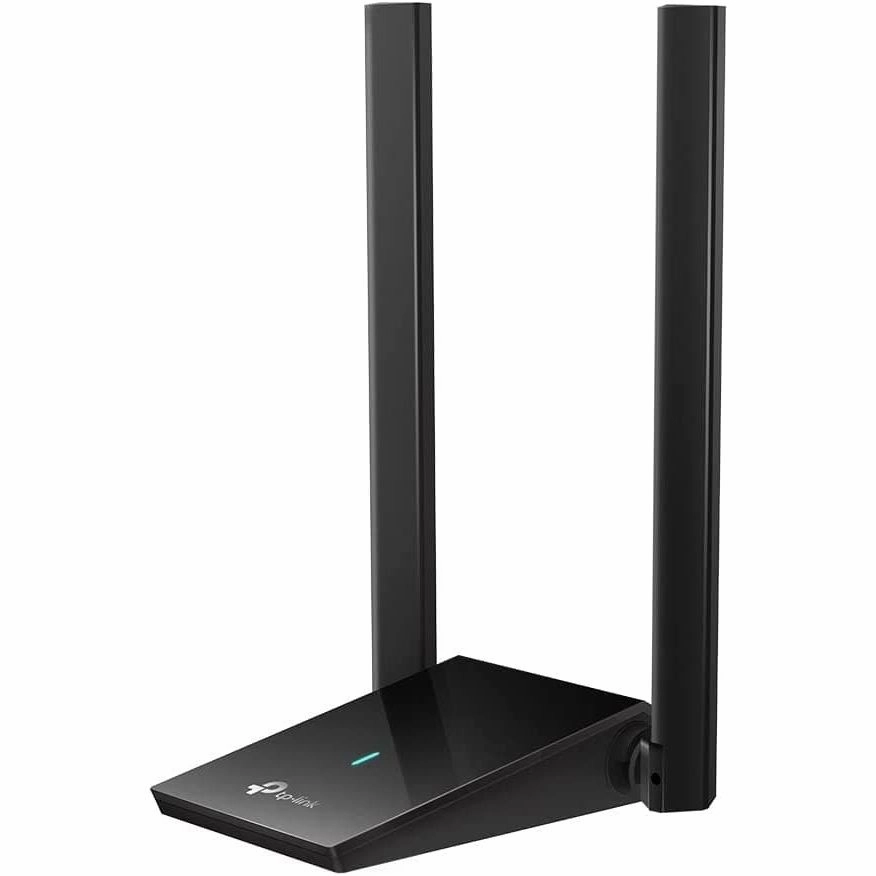 TP-Link AX1800 Wi-Fi 6 Dual Antennas High Gain Wireless USB 3.0 Adapter, Dual-Band, Auto Driver, MU-MIMO, Low- Latency, 1m Cable, Supports Windows 10/11, Highly Secure WPA3 (Archer TX20U Plus), Black