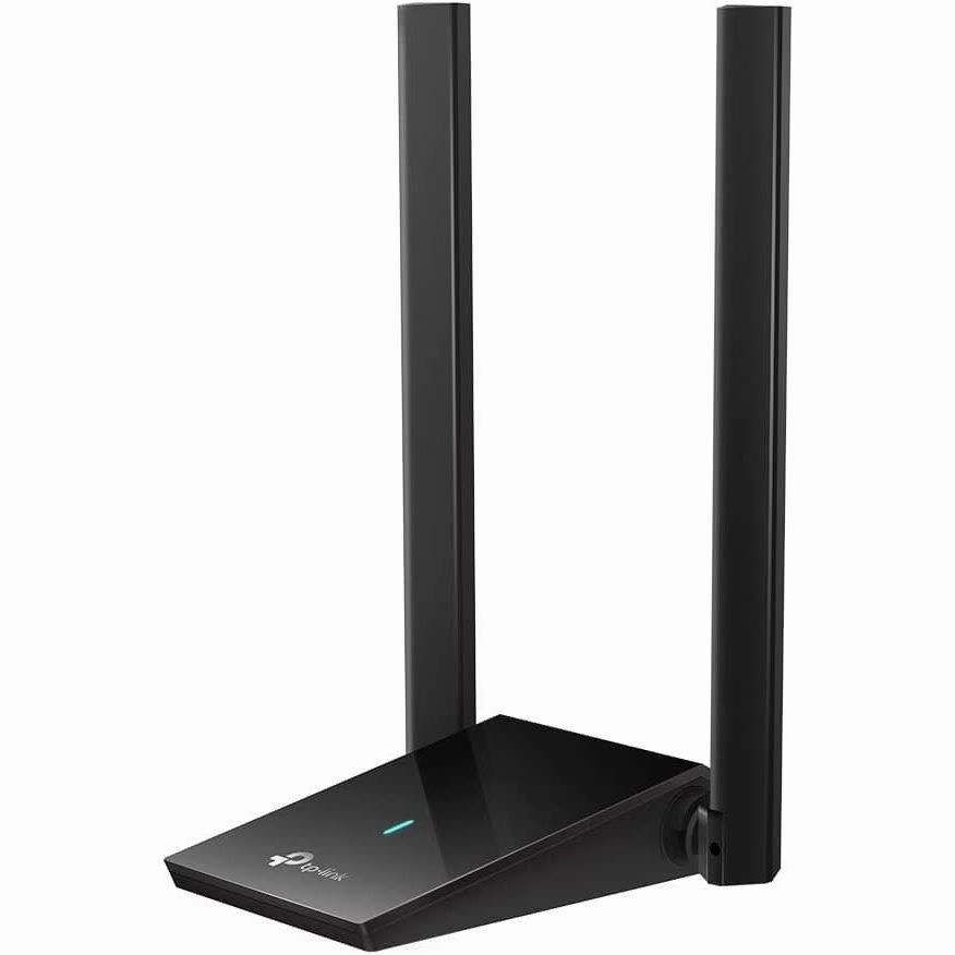 TP-Link AX1800 Wi-Fi 6 Dual Antennas High Gain Wireless USB 3.0 Adapter, Dual-Band, Auto Driver, MU-MIMO, Low- Latency, 1m Cable, Supports Windows 10/11, Highly Secure WPA3 (Archer TX20U Plus), Black