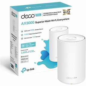 TP-Link AX3000 VDSL Whole Home Mesh Wi-Fi 6 Router, Dual-Band with 4x Gigabit WAN/LAN Ethernet ports, Connect up to 150 devices, Super VDSL2 Speed, HomeShield Security, work with Alexa (Deco X50-DSL) xbox console, buy xbox series x, xbox accessories online