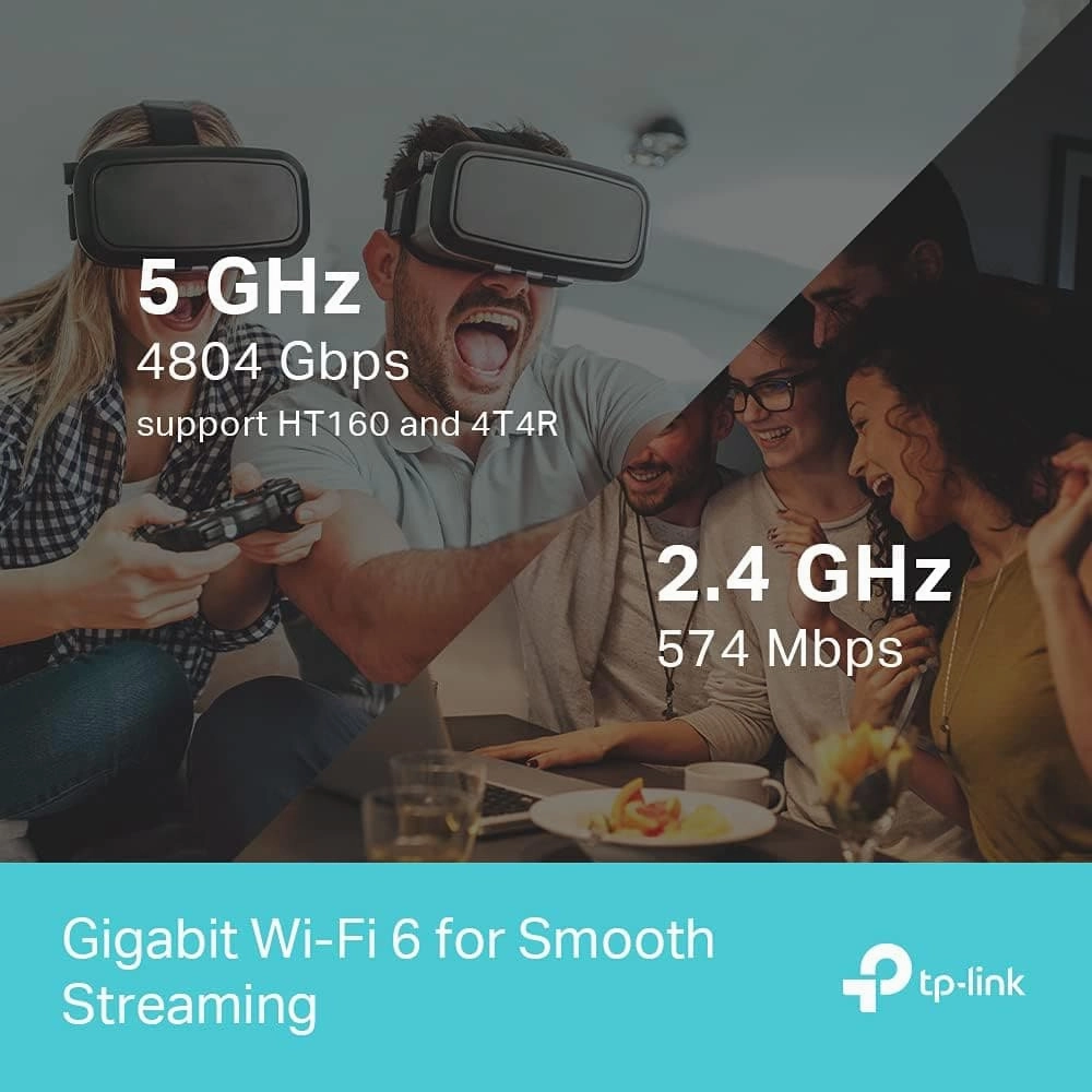 TP-Link AX5400 Dual-Band Gigabit Wi-Fi 6 Router, WiFi Speed up to 5400 Mbps, 4Gbps LAN Ports, Connect 200  Devices, Ideal for Gaming Xbox/PS4/Steam&4K/8K, with OneMesh?and HomeShield (Archer AX73)