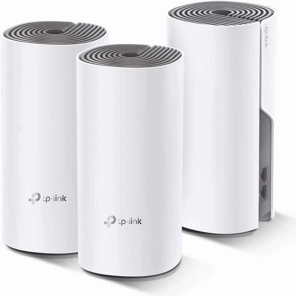 TP-Link Deco E4 Whole Home Mesh Wi-Fi System, Seamless and Speedy (AC1200) for Large Home, Work with Amazon Echo/Alexa, Router and WiFi Booster Replacement, Parent Control, Pack of 3