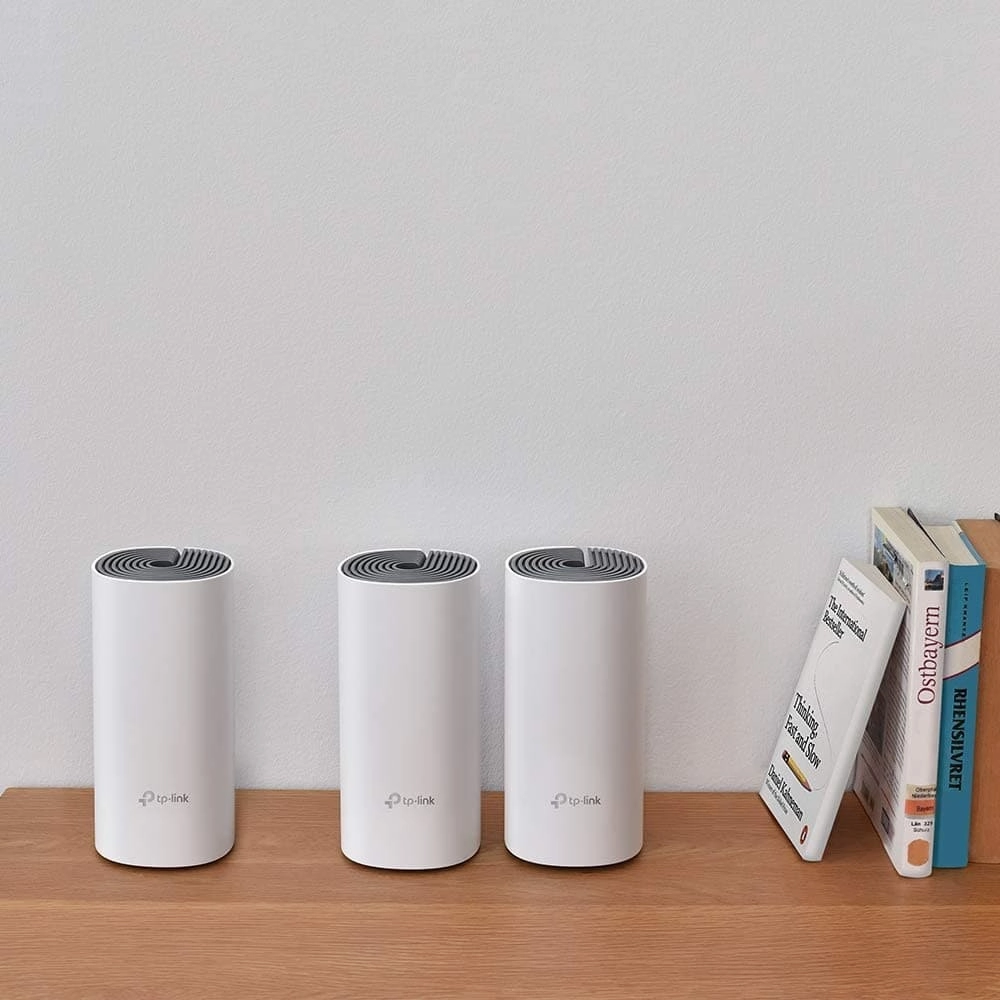 TP-Link Deco E4 Whole Home Mesh Wi-Fi System, Seamless and Speedy (AC1200) for Large Home, Work with Amazon Echo/Alexa, Router and WiFi Booster Replacement, Parent Control, Pack of 3