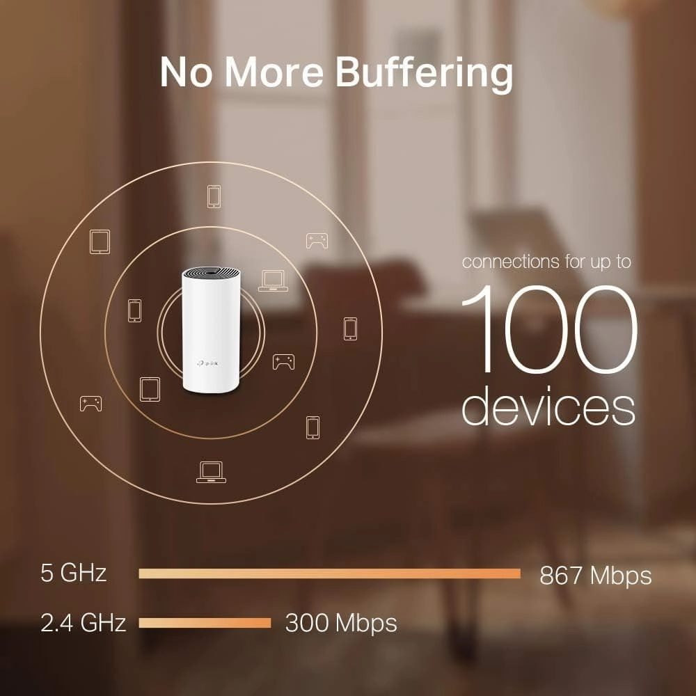 TP-Link Deco M4 Whole Home Mesh Wi-Fi System, Up to 4000 sq ft Coverage - Pack of 3
