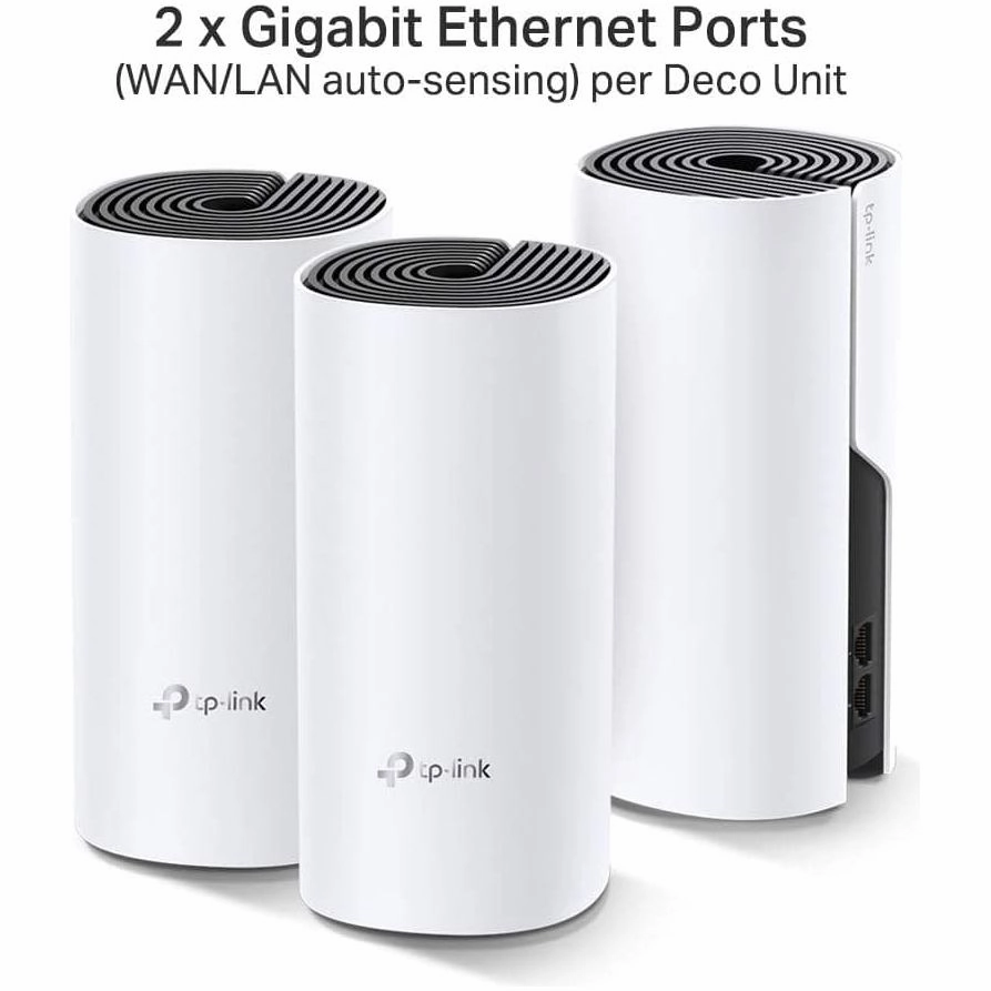 TP-Link Deco M4 Whole Home Mesh Wi-Fi System, Up to 4000 sq ft Coverage - Pack of 3