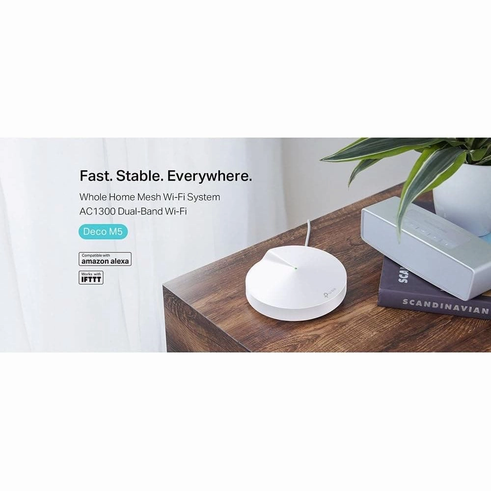 TP-LINK Deco M5 Whole Home WiFi System, Up to 3800 sq ft Coverage - Double Pack (2 Deco M5 Unit)
