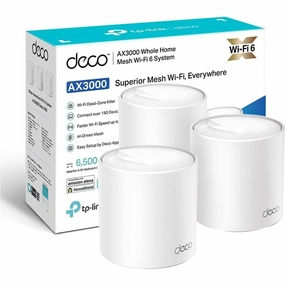 TP-Link Deco X50(3-pack) AX3000Mbps Mesh WiFi 6 System, AI-Driven, Coverage up to 6500ft2, Seamless Roaming WiFi Mesh System, Gaming & 4K, Easy Setup, Alexa & Google Home, TP-Link HomeShield computing devices, pc accessories, cheap computer online
