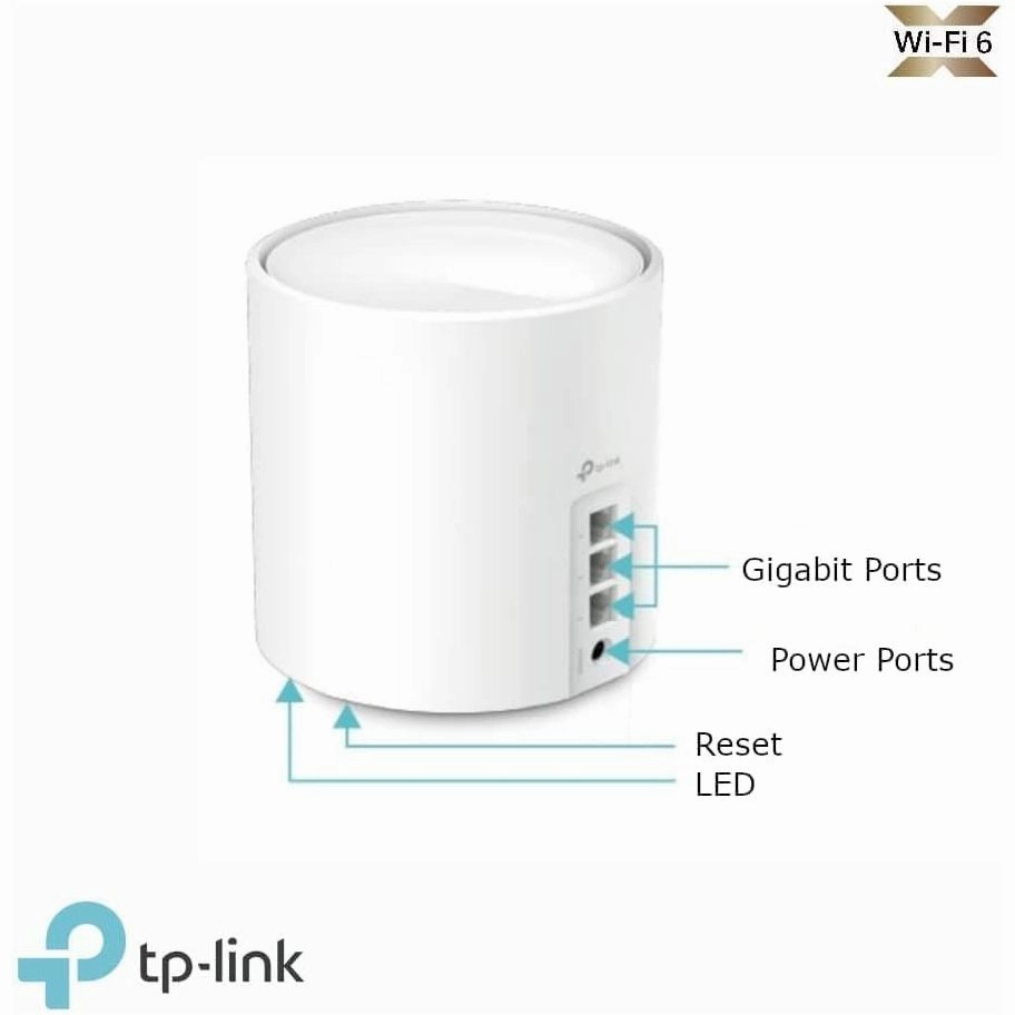 TP-Link Deco X50(3-pack) AX3000Mbps Mesh WiFi 6 System, AI-Driven, Coverage up to 6500ft2, Seamless Roaming WiFi Mesh System, Gaming & 4K, Easy Setup, Alexa & Google Home, TP-Link HomeShield