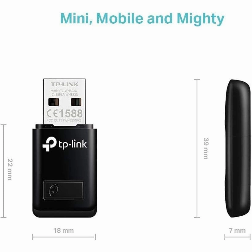 TP-Link N300 Wi-Fi USB Adapter - TL-WN823N 300 Mbps