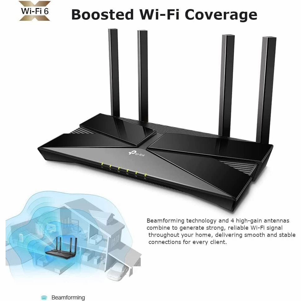 TP-Link Next-Gen Wi-Fi 6 AX1500 Mbps Gigabit Dual Band Wireless Cable Router - (Archer AX10)