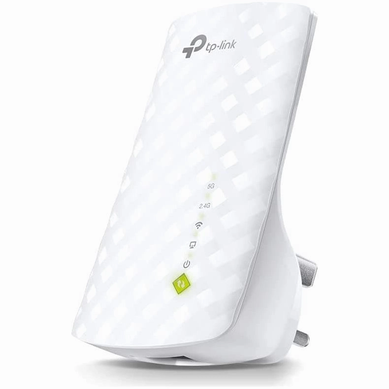 TP-Link RE200 AC750 Universal Dual Band Range Extender, Broadband/Wi-Fi Extender, Wi-Fi Booster/Hotspot with Ethernet Port, Plug and Play, Smart Signal Indicator, UK Plug