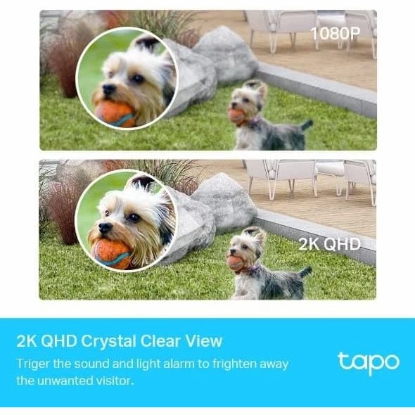 TP-Link Tapo 2K QHD Wireless Outdoor Security Camera, 1-Cam with Hub included, 180-Day Rechargeable Battery, 4MP, Colour Night Vision, AI Detection, SD Storage, Works with Alexa & Google (Tapo C420S1)