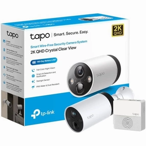 TP-Link Tapo 2K QHD Wireless Outdoor Security Camera, 1-Cam with Hub included, 180-Day Rechargeable Battery, 4MP, Colour Night Vision, AI Detection, SD Storage, Works with Alexa & Google (Tapo C420S1) xbox console, buy xbox series x, xbox accessories o