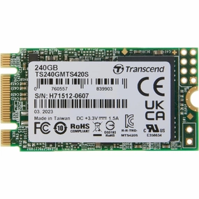 Transcend MTS420S 240 GB M.2 2242 SATA III 6 Gb/s Internal Solid State Drive (SSD) 3D TLC NAND (TS240GMTS420S) computing devices, pc accessories, cheap computer online