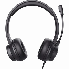 Trust Ayda On-Ear USB PC Headset with Mic, Lightweight Design, Adjustable Headband, 1.8m Cable, Wired Headphones with Microphone for Computer, Laptop, Mac, Desktop, Home Office, Teams, Zoom - Black earbuds and headphones, true wireless earbuds, noise cance