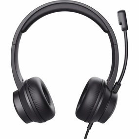 Trust Ayda On-Ear USB PC Headset with Mic, Lightweight Design, Adjustable Headband, 1.8m Cable, Wired Headphones with Microphone for Computer, Laptop, Mac, Desktop, Home Office, Teams, Zoom - Black buy laptop online, cheap gaming laptop, best business lapt