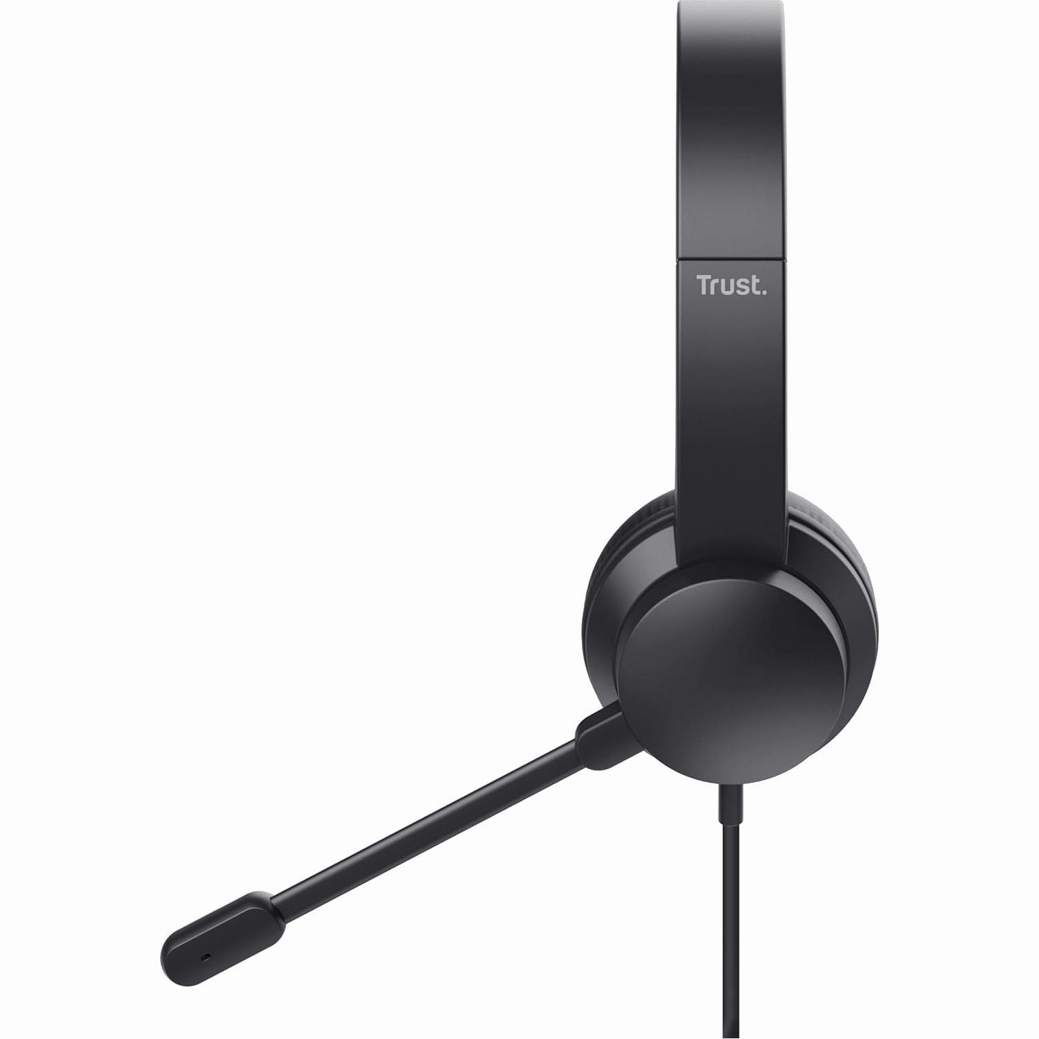 Trust Ayda On-Ear Wired Headset with Microphone  3.5mm Jack, Lightweight, Adjustable Headband, 1.8m Cable  For PC, Laptop, Mac, Zoom & Teams  Black
