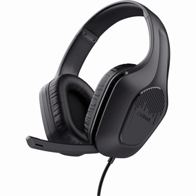 Trust Gaming GXT 415 Zirox Lightweight Over-Ear Gaming Headset - 50mm Drivers, Foldaway Microphone, 3.5mm Jack, 2m Cable, Compatible with PC, Xbox, PS4/PS5, Switch, Mobile - Black earbuds and headphones, true wireless earbuds, noise cancelling earbuds