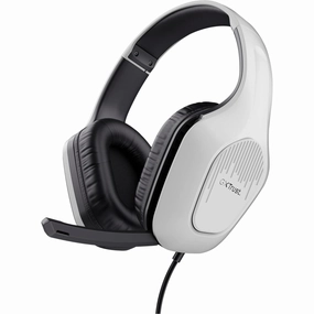 Trust Gaming GXT 415PS Zirox Lightweight Wired Gaming Headset for PS5  50mm Drivers, Foldaway Mic, 3.5mm Jack, White bluetooth headphones, cheap wireless headphones, headphones with mic