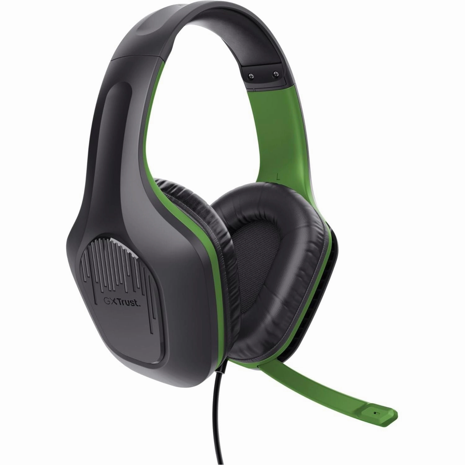 Trust Gaming GXT 415X Zirox Lightweight Gaming Headset  50mm Drivers, 3.5mm Jack, 1.2m Cable, Foldaway Microphone, Over-Ear, Wired  Black/Green