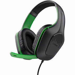Trust Gaming GXT 415X Zirox Lightweight Gaming Headset  50mm Drivers, 3.5mm Jack, 1.2m Cable, Foldaway Microphone, Over-Ear, Wired  Black/Green earbuds and headphones, true wireless earbuds, noise cancelling earbuds