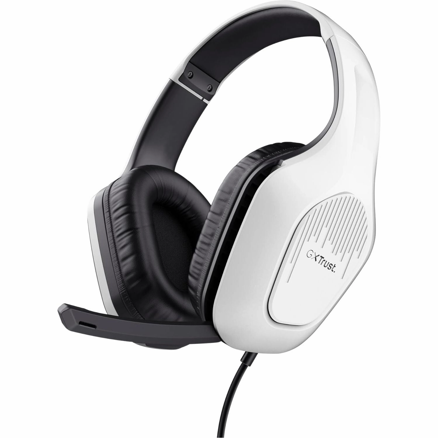 Trust Gaming GXT 418W Rayne Lightweight Gaming Headset - 3.5mm Jack, 50mm Drivers, Foldaway Microphone, Over-Ear, 2m Cable, PC, Xbox, PS4, PS5, Switch, Mobile - White buy laptop online, cheap gaming laptop, best business laptops