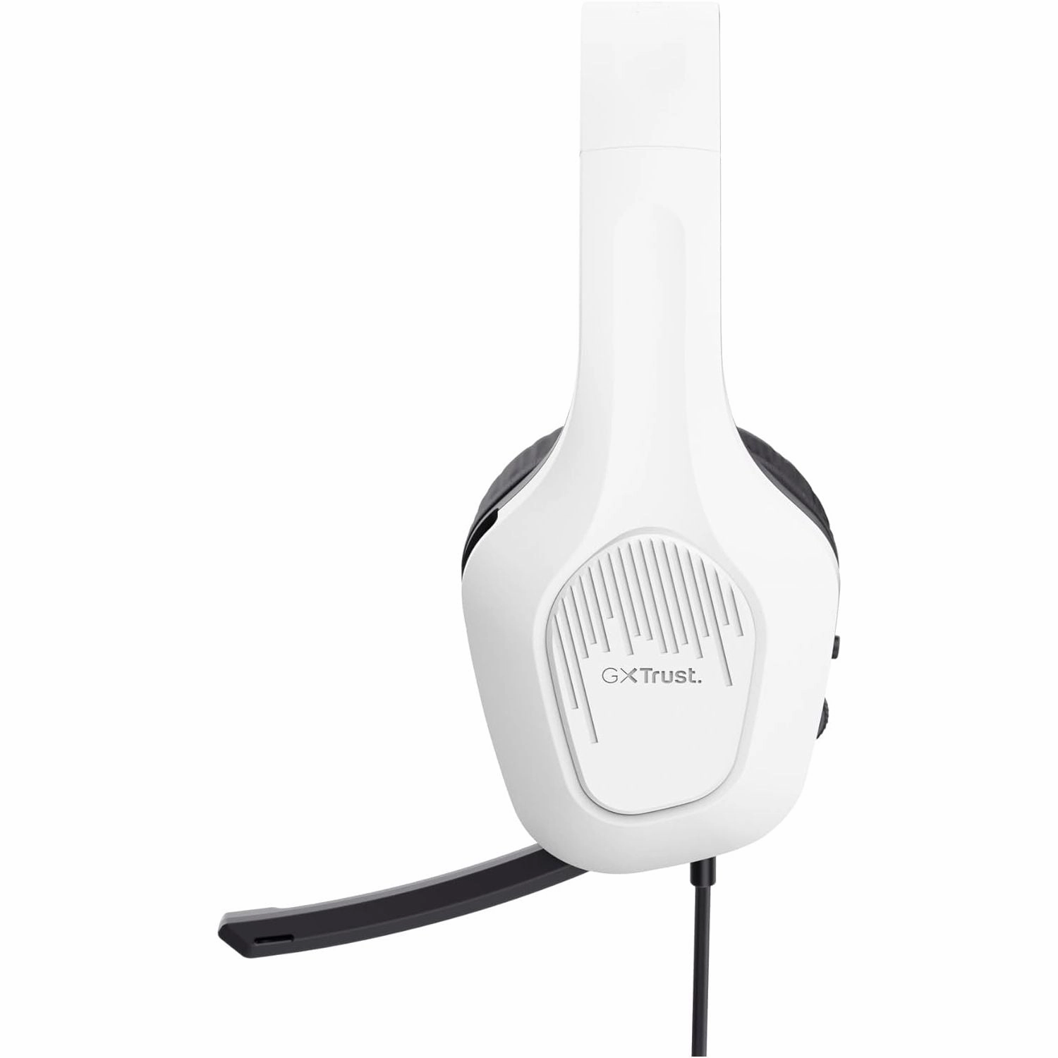 Trust Gaming GXT 418W Rayne Lightweight Gaming Headset - 3.5mm Jack, 50mm Drivers, Foldaway Microphone, Over-Ear, 2m Cable, PC, Xbox, PS4, PS5, Switch, Mobile - White
