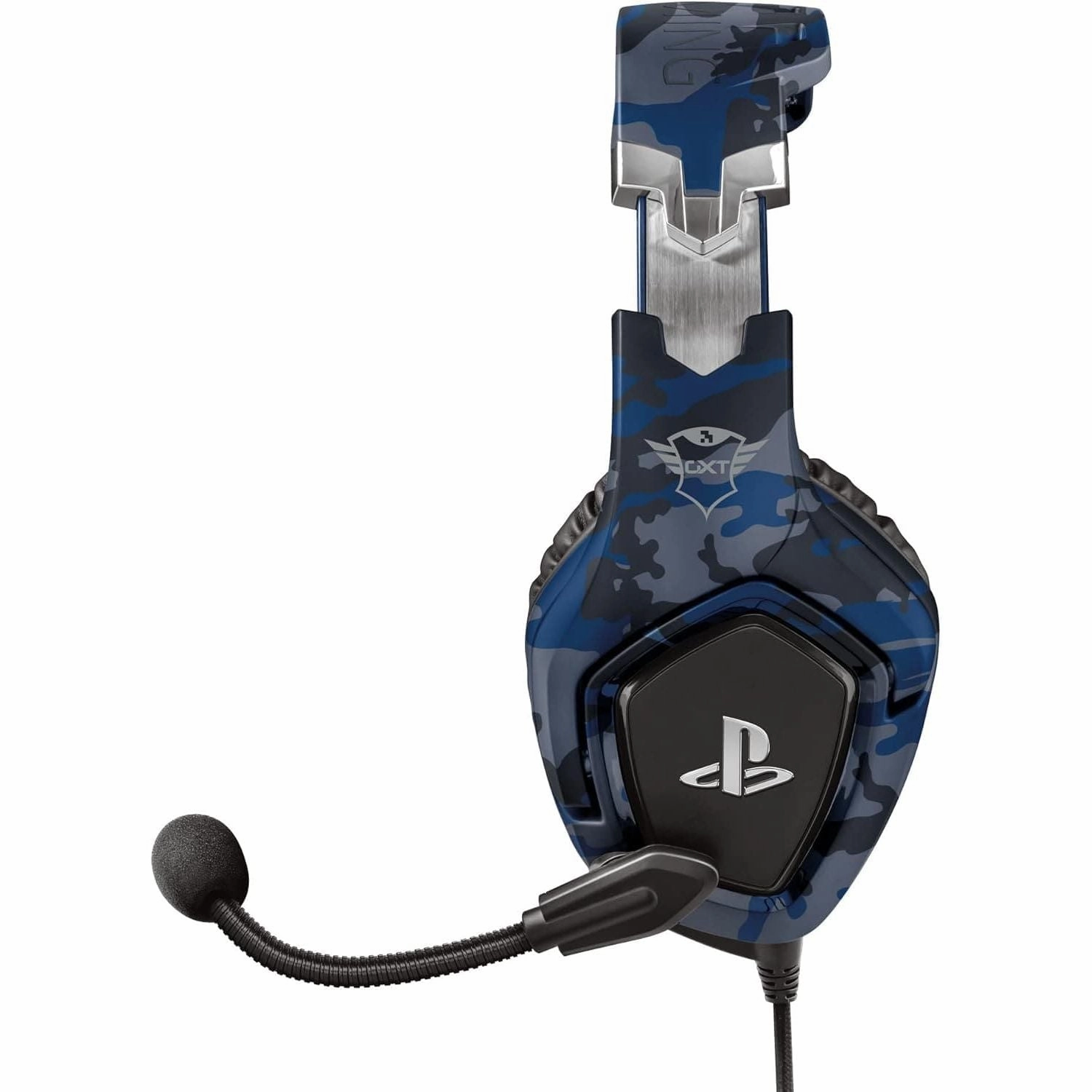 Trust Gaming GXT 488 Forze-B Gaming Headset [Officially Licensed for PlayStation], Over-Ear with Flexible Mic & Inline Remote, Compatible with PS4 & PS5 - Blue