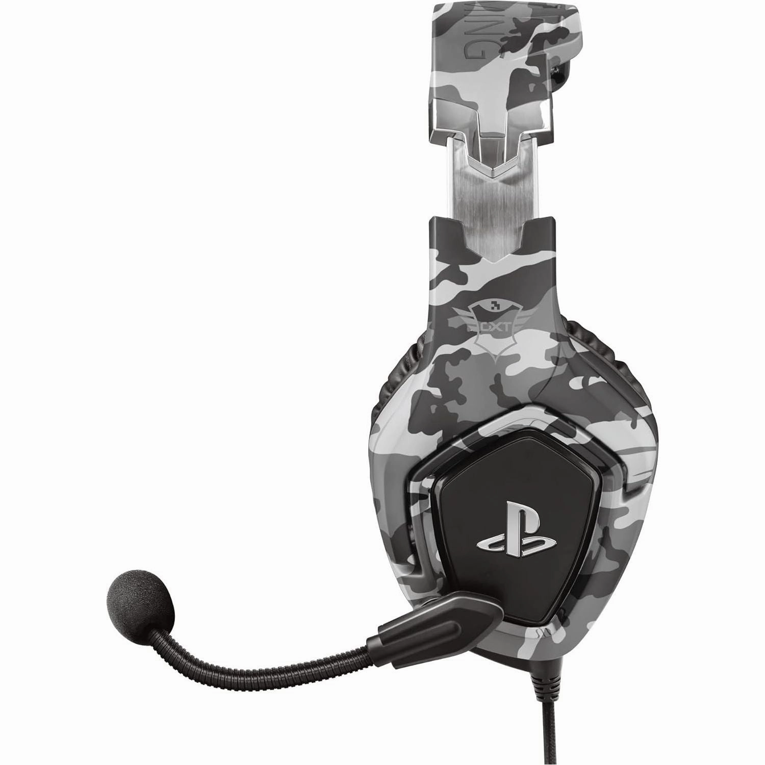 Trust Gaming GXT 488 Forze-G [Officially Licensed for PlayStation] Gaming Headset for PS4 and PS5 with Flexible Microphone and Inline Remote Control, Over Ear Gaming Headphones - Grey