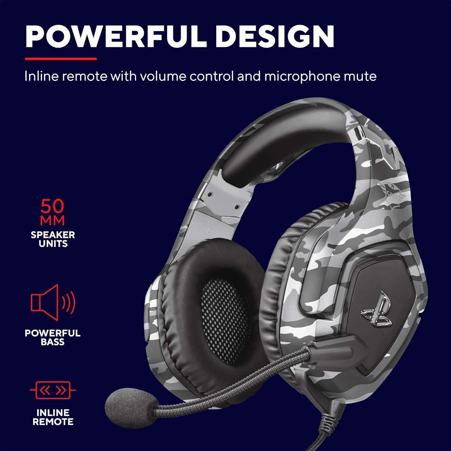 Trust Gaming GXT 488 Forze-G [Officially Licensed for PlayStation] Gaming Headset for PS4 and PS5 with Flexible Microphone and Inline Remote Control, Over Ear Gaming Headphones - Grey