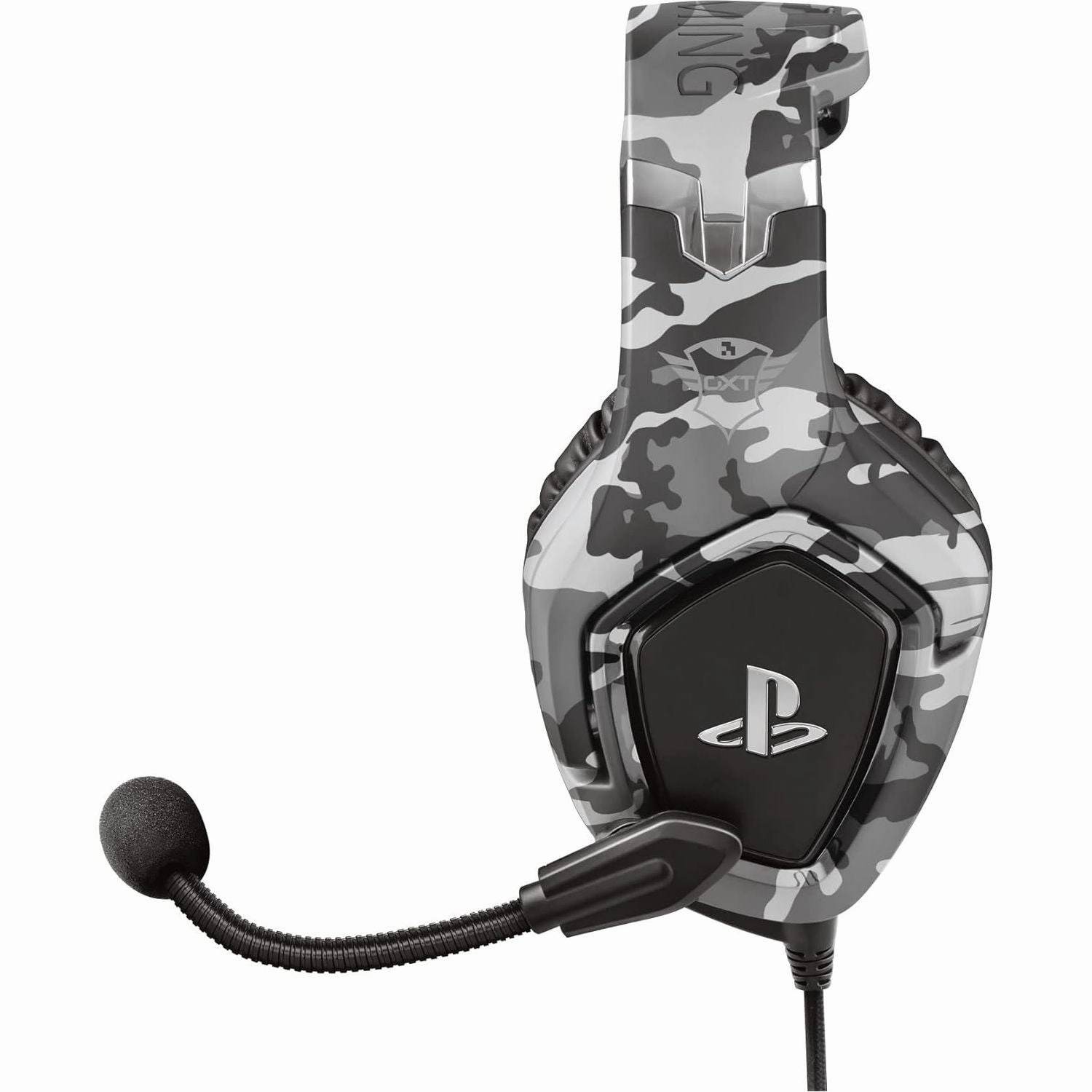 Trust Gaming GXT 488 Forze-G [Officially Licensed for PlayStation] Gaming Headset for PS4 and PS5 with Flexible Microphone and Inline Remote Control, Over Ear Gaming Headphones - Grey