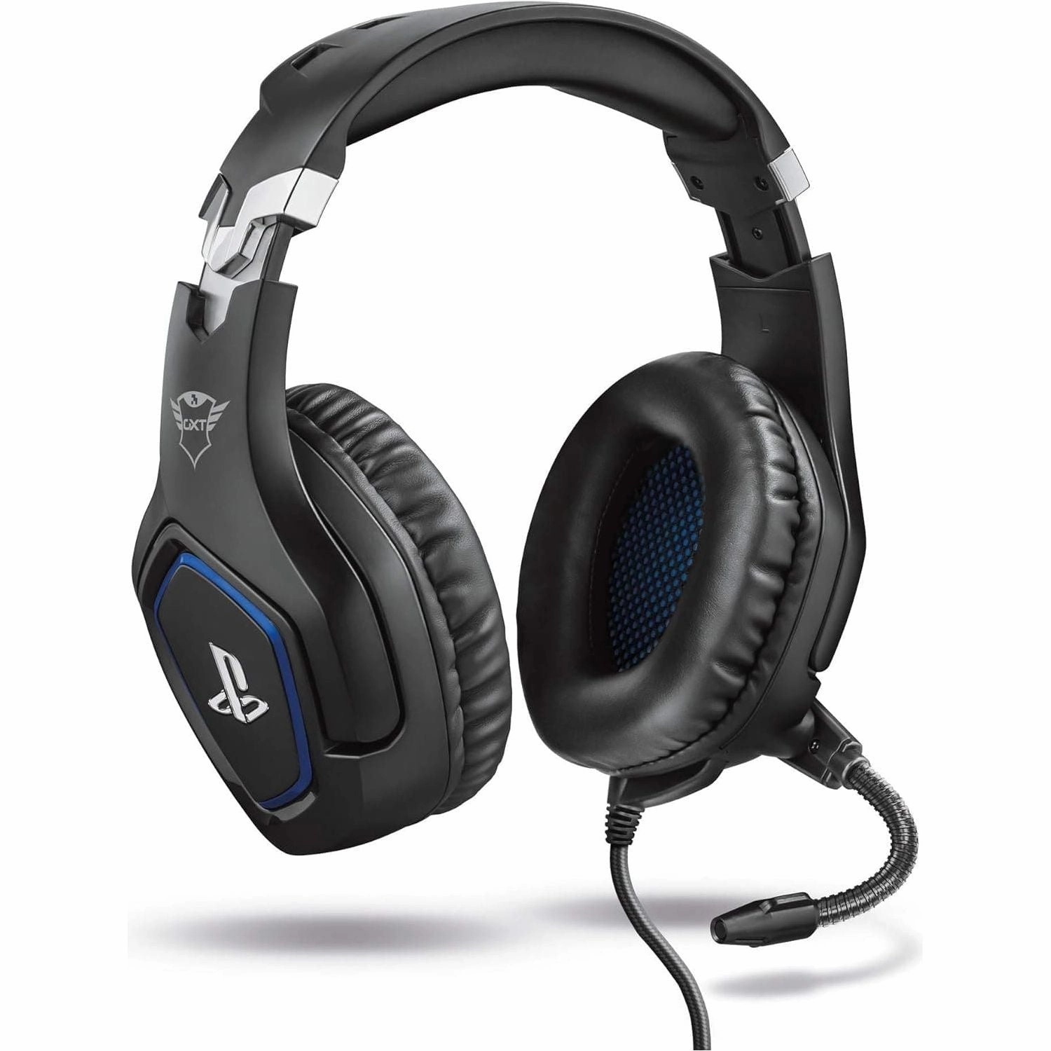 Trust Gaming GXT 488 Forze Gaming Headset [Officially Licensed for PlayStation] - Over-Ear Headphones with Flexible Microphone & Inline Remote, Compatible with PS4 - Black earbuds and headphones, true wireless earbuds, noise cancelling earbuds