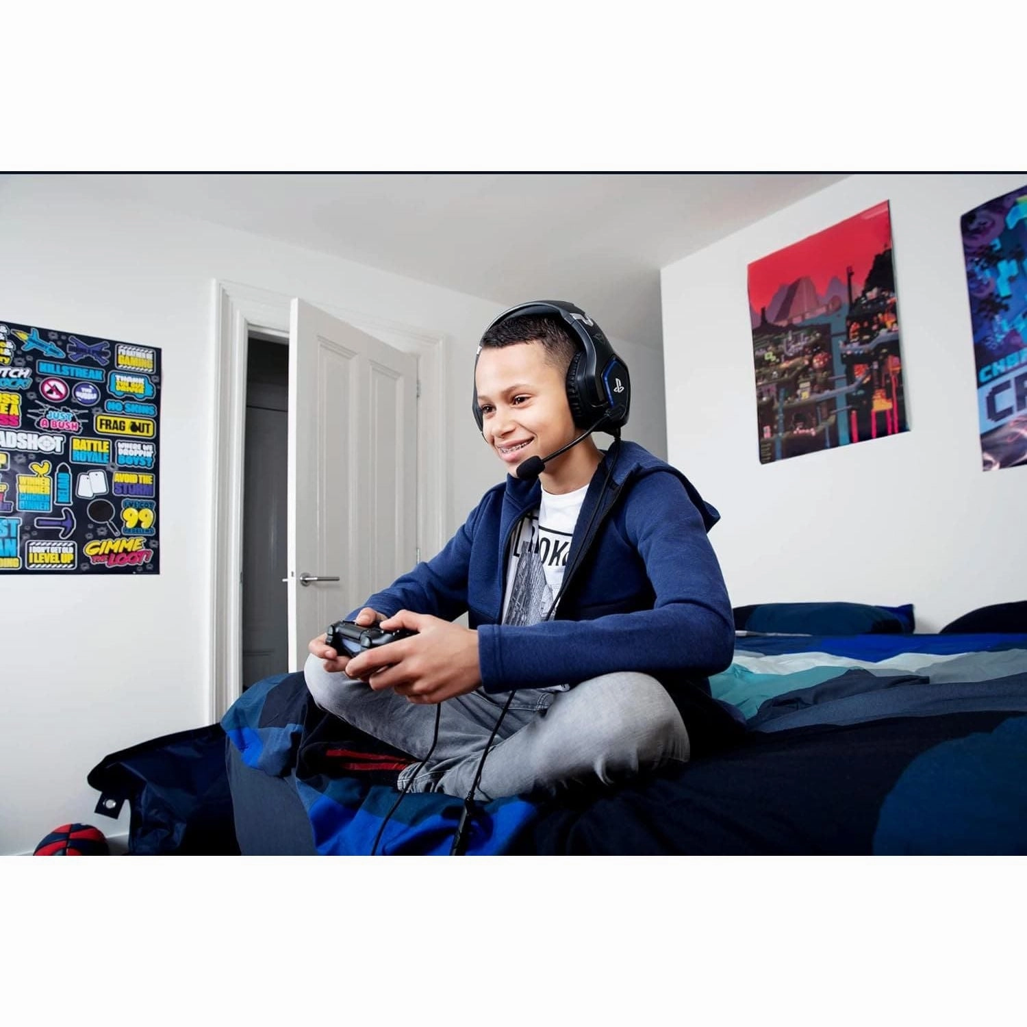 Trust Gaming GXT 488 Forze Gaming Headset [Officially Licensed for PlayStation] - Over-Ear Headphones with Flexible Microphone & Inline Remote, Compatible with PS4 - Black