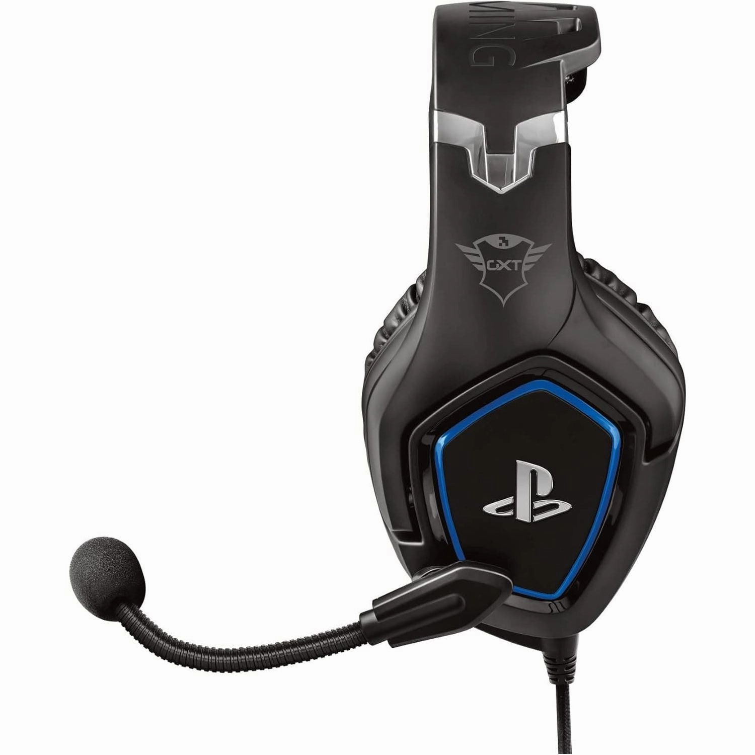 Trust Gaming GXT 488 Forze Gaming Headset [Officially Licensed for PlayStation] - Over-Ear Headphones with Flexible Microphone & Inline Remote, Compatible with PS4 - Black