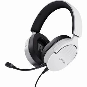 Trust Gaming GXT 489 Fayzo Gaming Headset for PC, PS5, PS4, Xbox Series X|S, Switch, Mobile, 3.5 mm Jack, 35% Recycled Plastics, Over-Ear Wired Headphones with Noise Cancelling Microphone - White buy laptop online, cheap gaming laptop, best business laptop