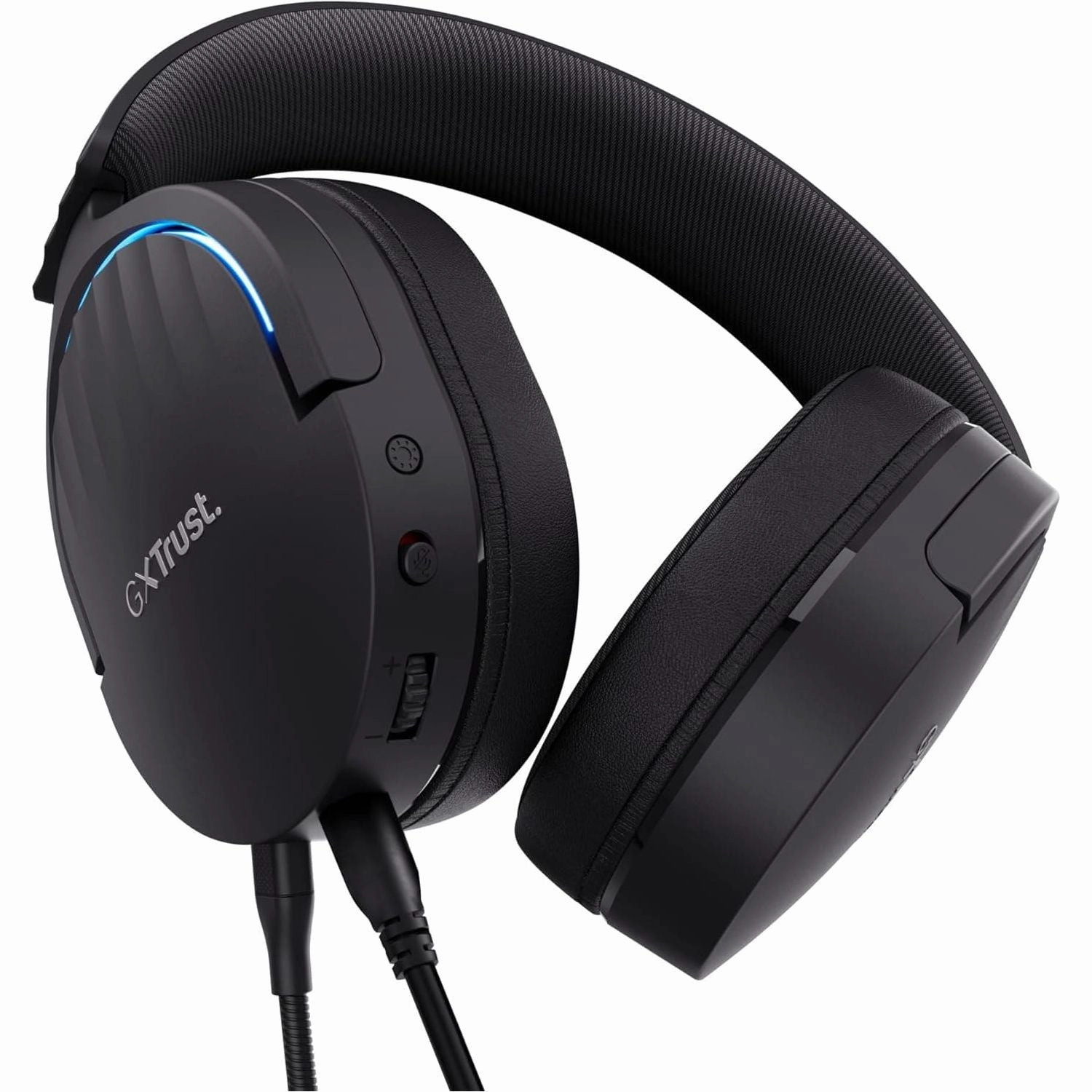 Trust Gaming GXT 490 Fayzo USB Gaming Headset 7.1 Surround Sound, 50mm Drivers, 85% Recycled Plastics, RGB Over-Ear Wired Headphones, with Noise Cancelling Microphone for PC PS5 - Black