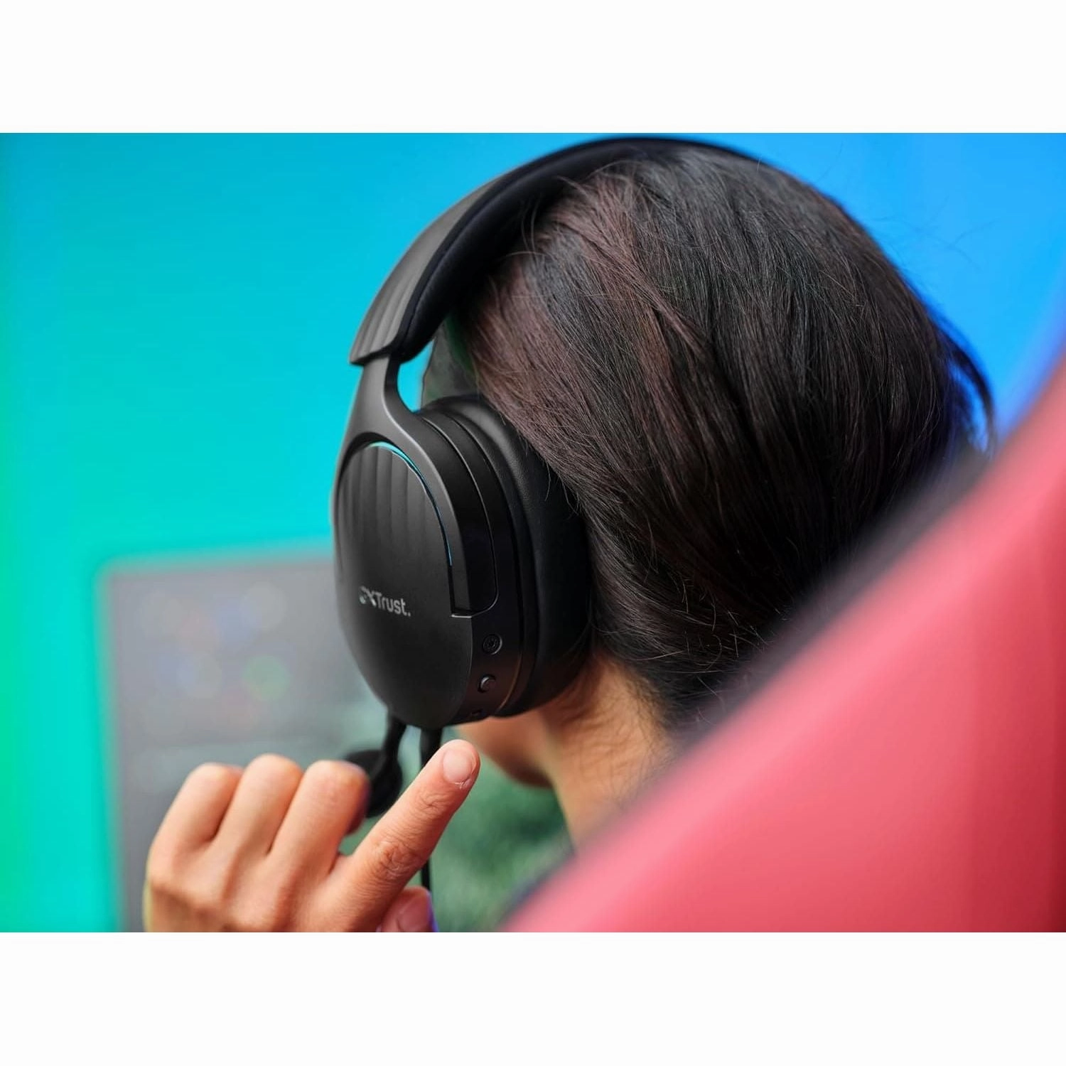 Trust Gaming GXT 490 Fayzo USB Gaming Headset 7.1 Surround Sound, 50mm Drivers, 85% Recycled Plastics, RGB Over-Ear Wired Headphones, with Noise Cancelling Microphone for PC PS5 - Black